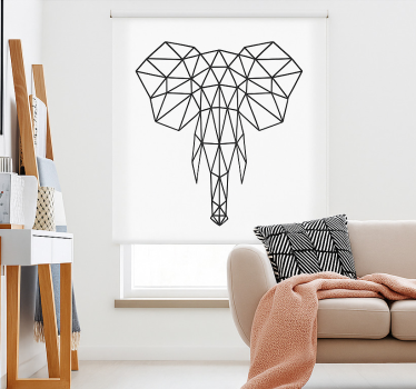Rollo Fenster Jugendzimmer moderner geometrischer elefant - TenStickers