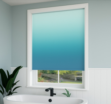 Rollo Fenster Jugendzimmer weiß bis blau - TenStickers
