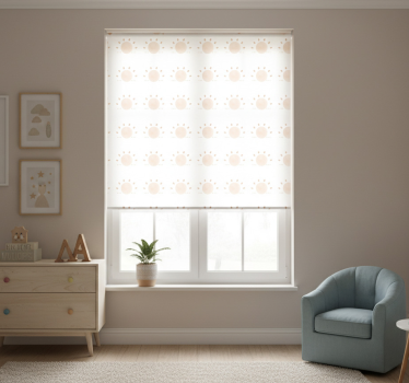 Rollo fenster kinderzimmer abstract minimal sonne - TenStickers