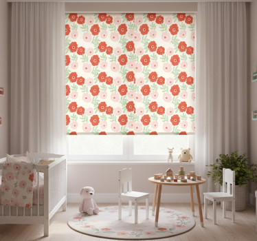 Rollo fenster kinderzimmer anemonenblütenmuster - TenStickers