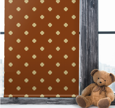 Rollo Fenster Kinderzimmer braunes einfaches muster - TenStickers
