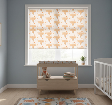Rollo fenster kinderzimmer handgemalter fuchs - TenStickers