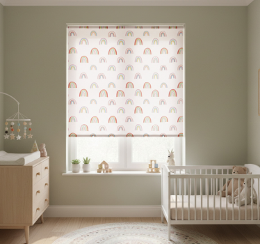Rollo fenster kinderzimmer mit bunten regenbogenmustern - TenStickers