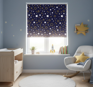 Rollo fenster kinderzimmer nachthimmel mit sternen - TenStickers