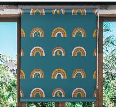 Rollo Fenster Kinderzimmer regenbögen und sterne - TenStickers