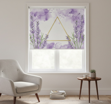 Rollo fenster lila digitales lavendeldreieck - TenStickers