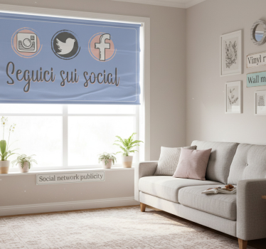 Rollo fenster lila für soziale netzwerke werbung - TenStickers