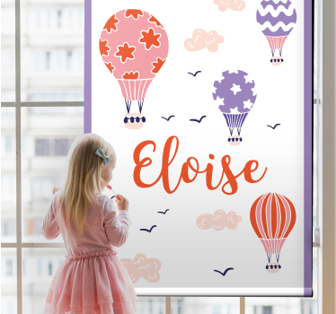 Rollo fenster kinderzimmer mit individuellen heißluftballons - TenStickers