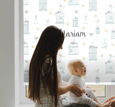 Rollo Fenster Babyzimmer vogelkäfige mit namen - TenStickers