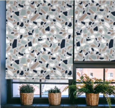 Rollo Fenster Muster abstraktes terrazzomuster - TenStickers
