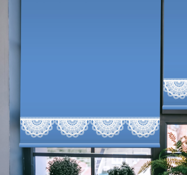 Rollo Fenster Muster farbton mit spitzendetail - TenStickers