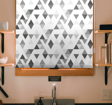 Fenster Rollo modern graues dreieckmuster - TenStickers