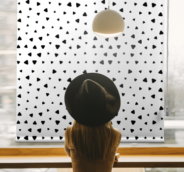Rollo Fenster Muster geometrisches herzmuster - TenStickers