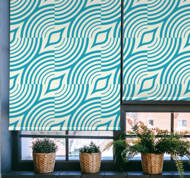 Rollo Fenster Muster geschwungenes wellenmuster - TenStickers