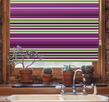 Rollo Fenster Badezimmer lila und grünes motiv - TenStickers