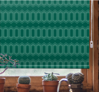 Rollo fenster muster grünes geometrisches design - TenStickers