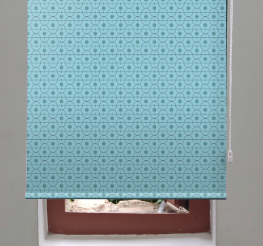Rollo Fenster Muster blaues kompliziertes design - TenStickers