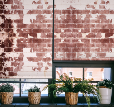 Rollo Fenster Muster landhaus-ziegelmotiv - TenStickers