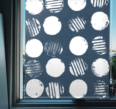 Rollo fenster muster mit abstrakten kreismustern - TenStickers