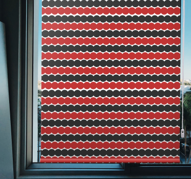 Rollo Fenster Muster rote und schwarze formen - TenStickers