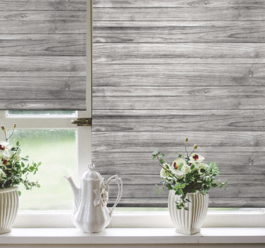 Rollo Fenster Muster rustikaler holzeffekt - TenStickers
