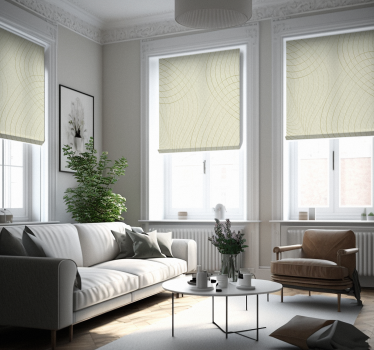 Rollo Fenster Wohnzimmer subtile wellenmuster - TenStickers