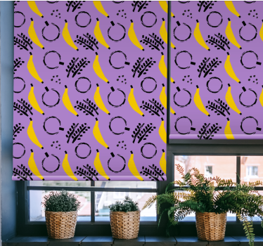 Rollo Fenster Obst bananenmusterdesign - TenStickers