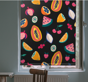 Rollo fenster obst mit buntem tropischen motiv - TenStickers