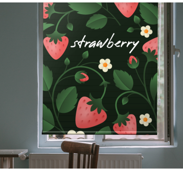 Rollo Fenster Obst erdbeer-blumenmuster - TenStickers