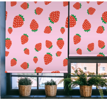 Rollo Fenster Obst erdbeer-muster-genuss - TenStickers