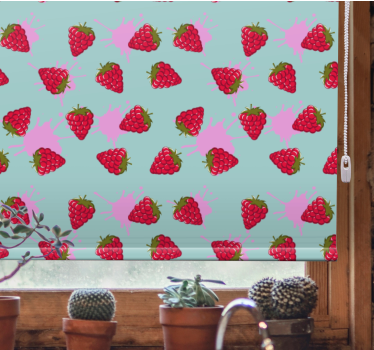 Rollo Fenster Obst erdbeerspritzer - TenStickers