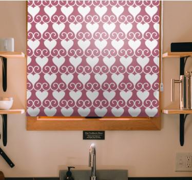 Rollo Fenster romantisch herzen und wirbel - TenStickers