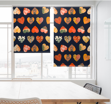 Rollo Fenster romantisch herzmuster-kollektion - TenStickers