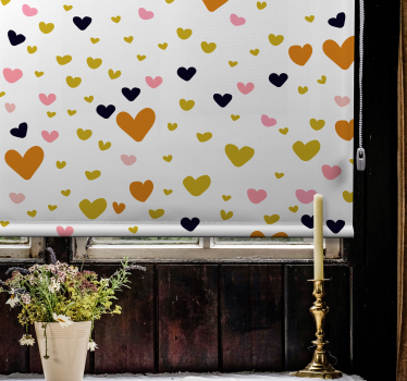 Rollo Fenster romantisch schirm mit herzmuster - TenStickers