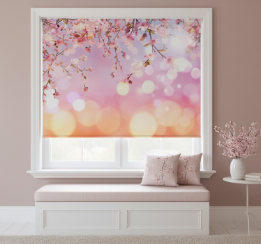 Rollo fenster rosa kirschblüte 3d - TenStickers