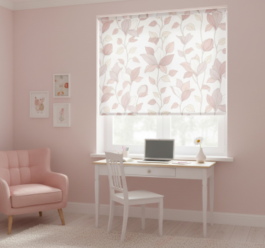 Rollo fenster rosa mit pinken blumenmuster - TenStickers