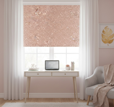 Rollo fenster rosa mit roségoldenem metallic-motiv - TenStickers