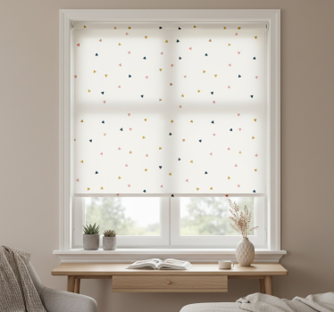 Rollo fenster schlafzimmer mit minimalistischen dreiecken - TenStickers
