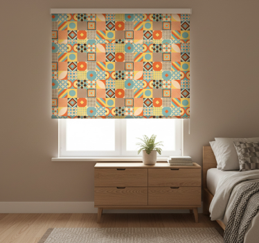 Rollo fenster schlafzimmer mit bunten fliesen - TenStickers