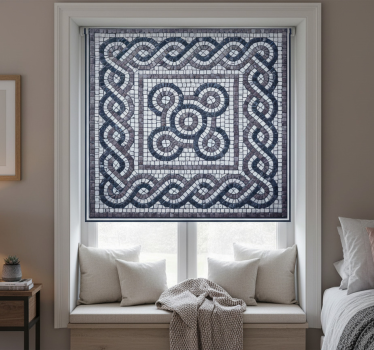 Rollo fenster schlafzimmer mit kieselsteinmosaik - TenStickers