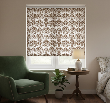 Rollo fenster schlafzimmer mit zierblumen - TenStickers