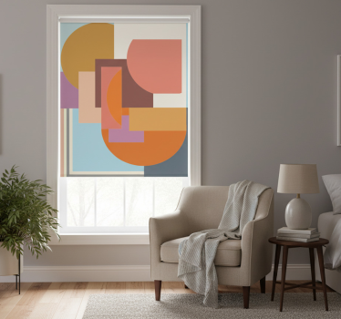 Rollo fenster schlafzimmer modernes geometrisches mosaik - TenStickers