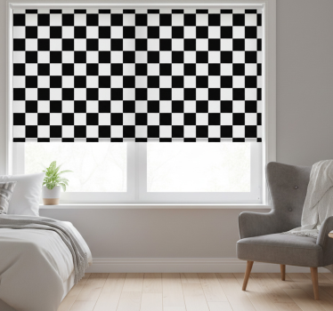 Rollo fenster schlafzimmer schachbrett - TenStickers