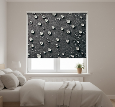 Rollo fenster schwarz mit grauem badezimmerhintergrund - TenStickers