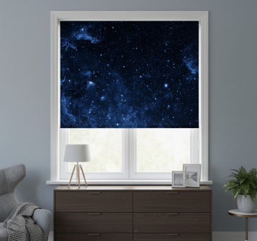 Rollo fenster schwarz wandtapete galaxie schlafzimmer - TenStickers