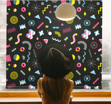 Rollo Fenster originell geometrisches pop-muster - TenStickers