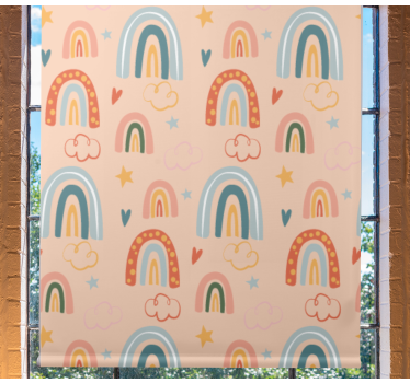 Rollo Fenster Kinderzimmer regenbogenmuster-freude - TenStickers