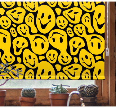 Rollo Fenster Spaß smiley-muster - TenStickers