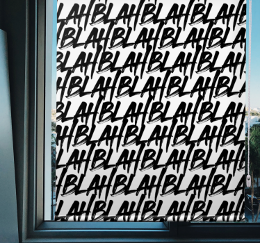Rollo Fenster Spruch ausdrucksstarkes typografiemuster - TenStickers