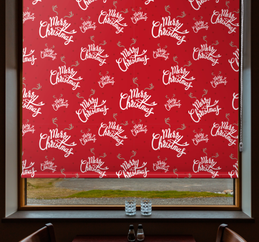 Rollo Fenster Spruch frohe weihnachten muster - TenStickers